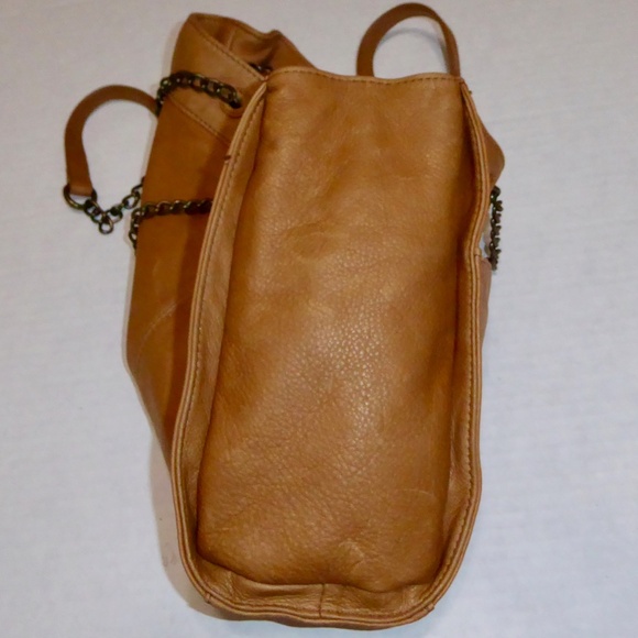 AMERICAN LEATHER CO BRANDY SATCHEL PURSE BROWN SACO CHAIN STRAP SHOULDER BAG - Picture 11 of 11